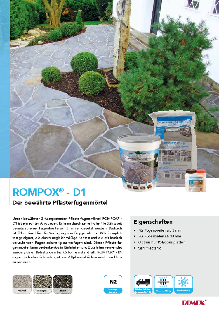 Produktdatenblatt Rompox D1